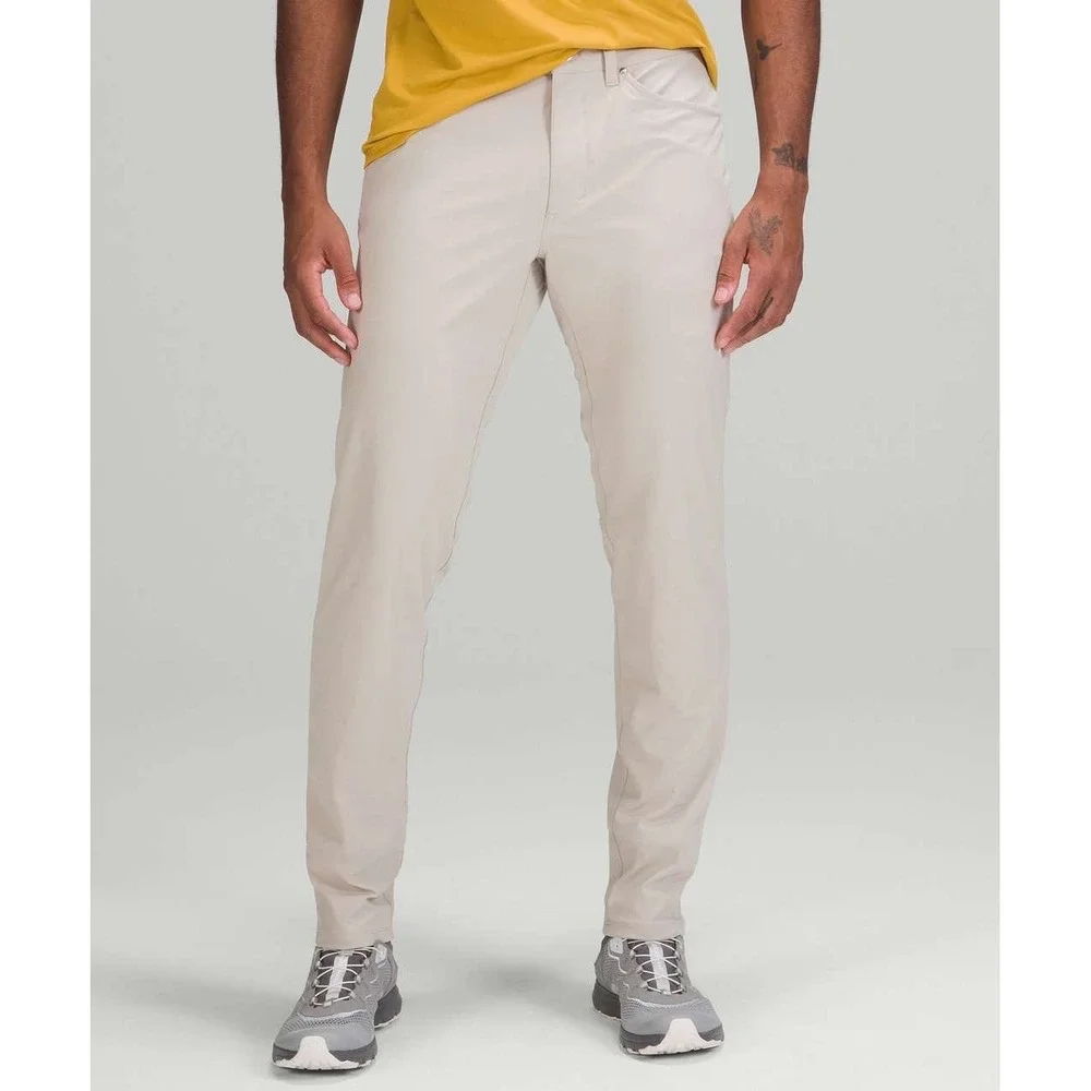 Lululemon ABC Slim Fit Pant Warpstreme Mens 30 Raw Linen Light Beige Gorpcore